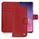 Capa em pele Samsung Galaxy S10 - Rouge ( Nappa - Pantone 199C ) 