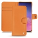 Samsung Galaxy S10 leather case - Orange ( Nappa - Pantone 1495U ) 