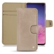 Housse cuir Samsung Galaxy S10 - Taupe vintage ( Pantone 7530C ) 