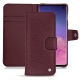 Samsung Galaxy S10 leather case - Lie de vin ( Pantone 5115C ) 