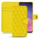 Capa em pele Samsung Galaxy S10 - Jaune fluo - Couture
