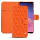 Capa em pele Samsung Galaxy S10 - Orange fluo - Couture