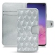 Housse cuir Samsung Galaxy S10 - Platinium - Couture