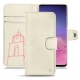 Capa em pele Samsung Galaxy S10 - Blanc escumo