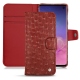 Housse cuir Samsung Galaxy S10 - Autruche ciliegia