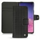 Samsung Galaxy S10 leather case - Abaca nero