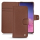 Funda de piel Samsung Galaxy S10 - Marron délicat