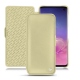 Housse cuir Samsung Galaxy S10 - Beige ( Nappa - Pantone 7502C ) 