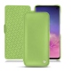 Housse cuir Samsung Galaxy S10 - Vert olive ( Nappa - Pantone 578U ) 
