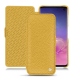 Samsung Galaxy S10 leather case - Mimosa ( Pantone 141C ) 