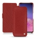 Samsung Galaxy S10 leather case - Tomate ( Pantone 187C ) 