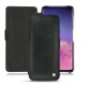 Samsung Galaxy S10 leather case - Dark vintage ( Roughtcut - Black#5256 ) 