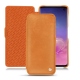 가죽 커버 Samsung Galaxy S10 - Mandarine vintage ( Pantone 165C ) 