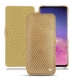 Custodia in pelle Samsung Galaxy S10 - Serpent sabbia