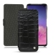Custodia in pelle Samsung Galaxy S10 - Crocodile nero