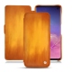 Lederschutzhülle Samsung Galaxy S10 - Orange Patine