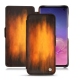 Housse cuir Samsung Galaxy S10 - Fauve Patine