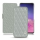Capa em pele Samsung Galaxy S10 - Gris - Couture ( Nappa - Pantone W428C ) 