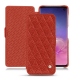 Funda de piel Samsung Galaxy S10 - Papaye - Couture ( Pantone 180C ) 