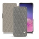 Housse cuir Samsung Galaxy S10 - Acier vintage - Couture