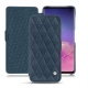 Custodia in pelle Samsung Galaxy S10 - Jean vintage - Couture