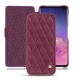 Custodia in pelle Samsung Galaxy S10 - Prune vintage - Couture