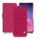 Housse cuir Samsung Galaxy S10 - Rose fluo - Couture