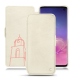 가죽 커버 Samsung Galaxy S10 - Blanc escumo