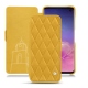 Funda de piel Samsung Galaxy S10 - Jaune soulèu - Couture