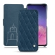 Capa em pele Samsung Galaxy S10 - Blu mediterran - Couture