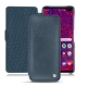 Housse cuir Samsung Galaxy S10+ - Jean vintage ( Roughtcut - Pantone 285U  ) 