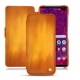 Samsung Galaxy S10+ leather case - Orange Patine