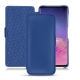 Samsung Galaxy S10 leather case - Bleu Océan PU