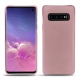 Samsung Galaxy S10 leather cover - Rose ( Nappa - Pantone 2365C ) 