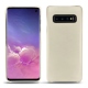 Coque cuir Samsung Galaxy S10 - Blanc ( Nappa - White ) 