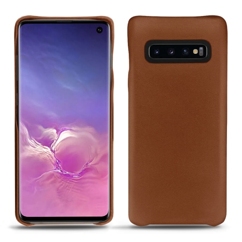 Lederschutzhülle Samsung Galaxy S10Marron ( Nappa - Pantone #8B4720 ) 