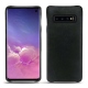 Samsung Galaxy S10 leather cover - Dark vintage ( Roughtcut - Black#5256 ) 