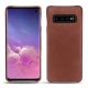 Samsung Galaxy S10 leather cover - Passion vintage ( Glutton - Red ) 