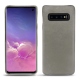 Coque cuir Samsung Galaxy S10 - Acier vintage ( Pantone 403C ) 