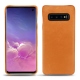 Custodia in pelle Samsung Galaxy S10 - Mandarine vintage ( Pantone 165C ) 
