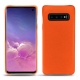 Custodia in pelle Samsung Galaxy S10 - Orange fluo