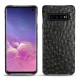 硬质真皮保护套 Samsung Galaxy S10 - Autruche nero