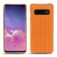 Samsung Galaxy S10 leather cover - Abaca arancio