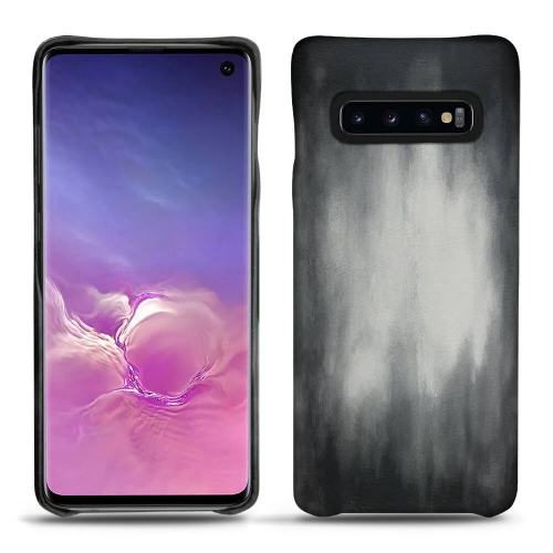 Custodia in pelle Samsung Galaxy S10Gris Patine
