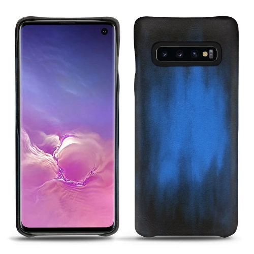レザーケース Samsung Galaxy S10Bleu Patine