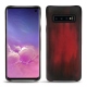 Samsung Galaxy S10 leather cover - Rouge Patine