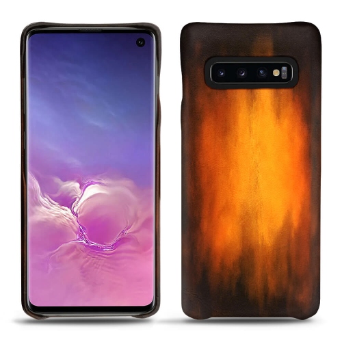 Capa em pele Samsung Galaxy S10Fauve Patine
