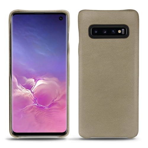 レザーケース Samsung Galaxy S10Darboun sabla ( Pantone #BCB1A1 )