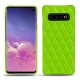 Lederschutzhülle Samsung Galaxy S10 - Vert fluo - Couture