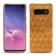 硬质真皮保护套 Samsung Galaxy S10 - Or Maïa - Couture